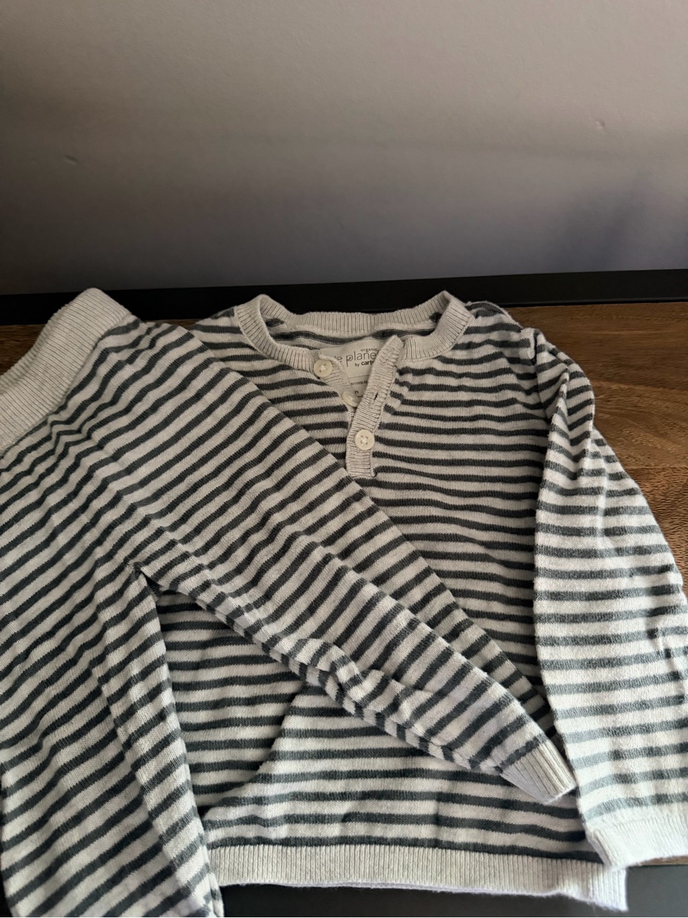 Baby Little Planet Carter’s Organic Cotton Striped Sweater and Pant set size 9m
